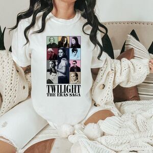 Twilight The Eras Saga White Retro Movie Fan Graphic Unisex T-Shirt